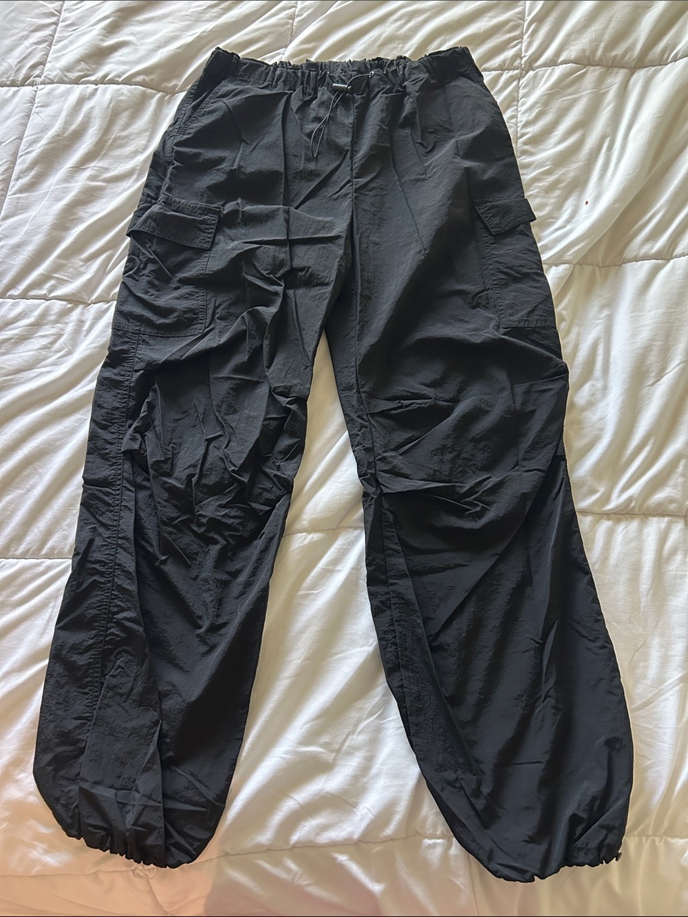 Black Cargo Jogger Pants